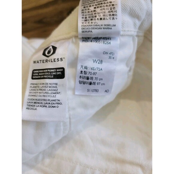 Levi's 501 Premium Quality White Denim Shorts Button Fly Size 28 NWT Levis - Picture 12 of 14